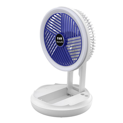 Ventilateur de Table pliable avec chargeur USB, ventilateur de plafond suspendu mural avec lumière LED, 4 vitesses réglables, refroidisseur d'air pour pièce de maison