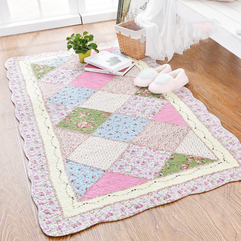 Tapis de chevet antidérapant en coton pour chambre à coucher, salon, Table basse absorbante