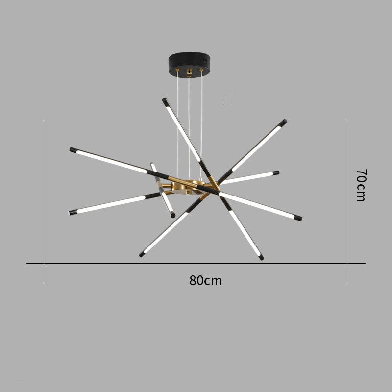 Lámpara de araña de hierro con forma de salón nórdico