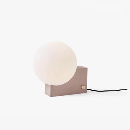 Lampe de table décorative nordique en forme de lune blanche laiteuse, design danois