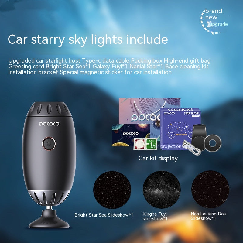 Couple Car Full Sky Star Atmosphere Light