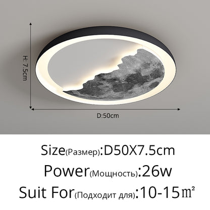 Planeta Luna Lámpara De Techo Dormitorio Creativo