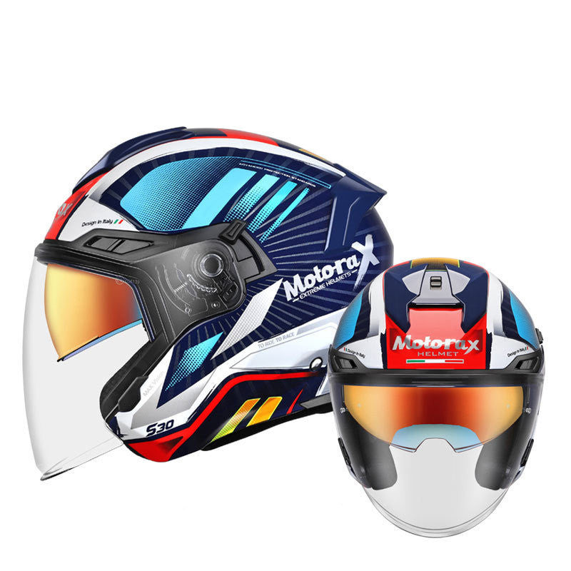 Casque de moto personnalisé à double lentille