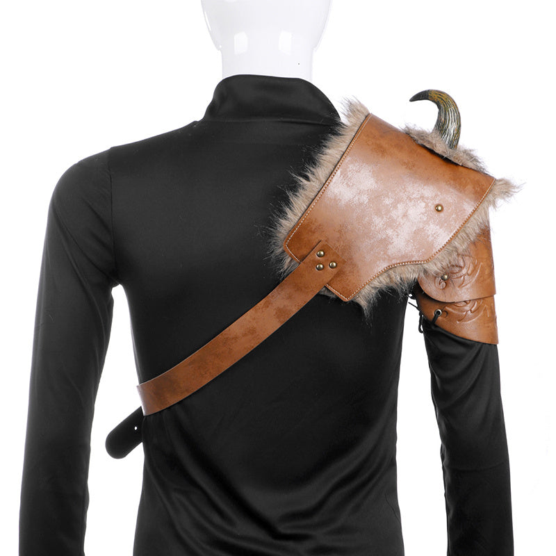 Costume de cosplay d'Halloween pour hommes, armure médiévale viking, épaule