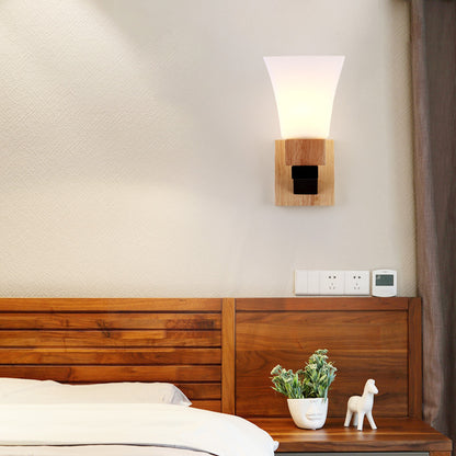 Lampe moderne et créative en bois massif pour la maison