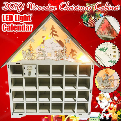 Décorations de calendrier de Noël en bois