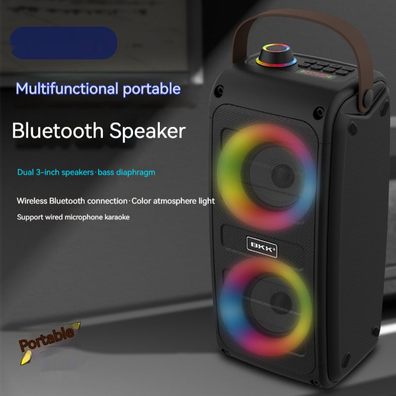 Haut-parleur Bluetooth portable, haut-parleur à lumière colorée