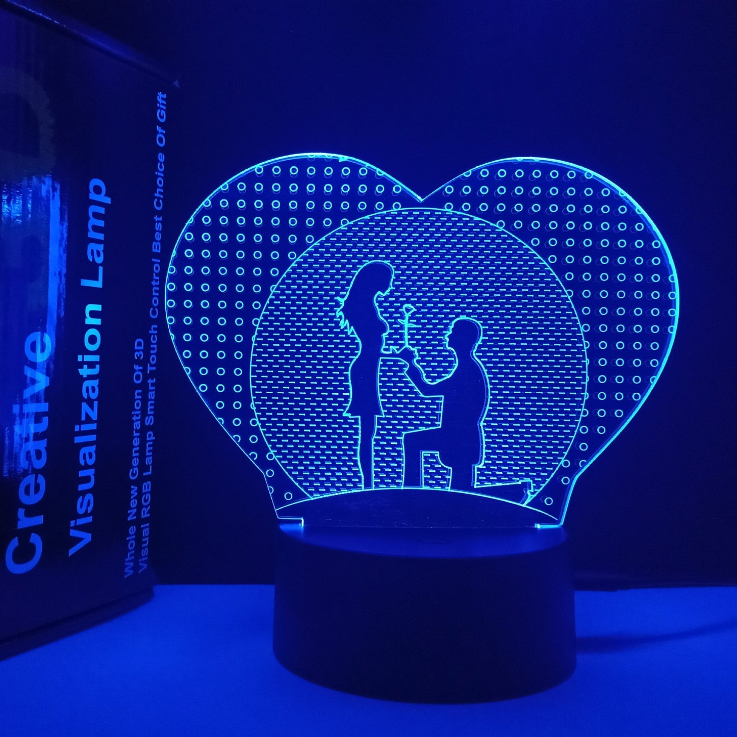 Lampe de chevet créative 3D pour chambre à coucher