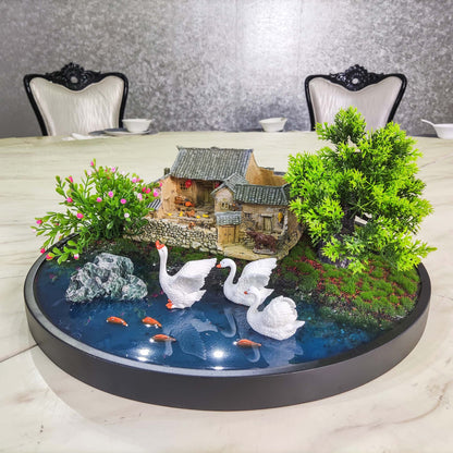 Plateau tournant chinois, fleur moyenne, ornements de décoration de Table ronde