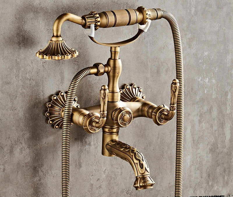 Ensemble de douche pour téléphone de douche simple en cuivre antique