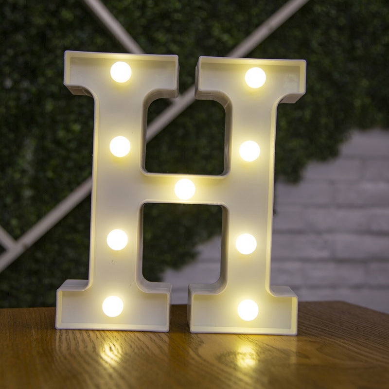 26 Letters White LED Night Light Marquee Sign Alphabet Lamp