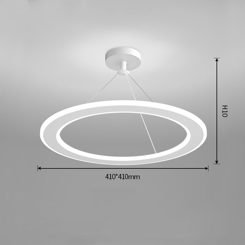 Lámpara de estudio de dormitorio circular moderna simple