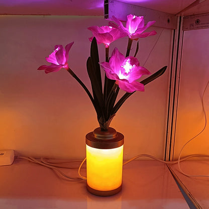 Lámpara de flores Moda para el hogar Minimalista Creativo USB Florero Luz Decoración del hogar