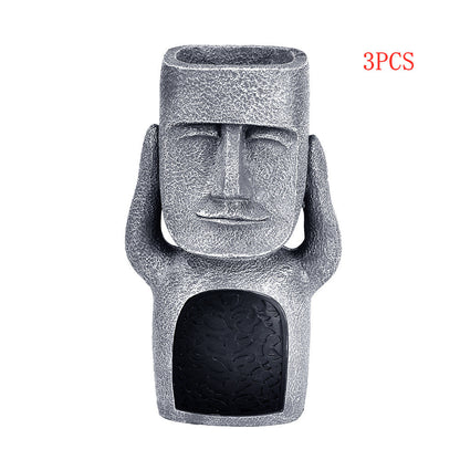 Home Geometric Leisure Resin Ornaments Courtyard Home Design Easter Island Decoration