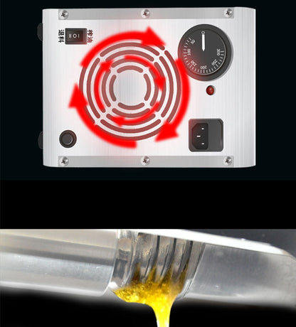 Prensa de acero inoxidable con control de temperatura