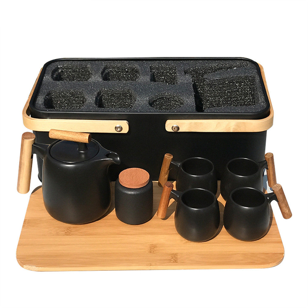 Pastoral Style Portable Tea Set