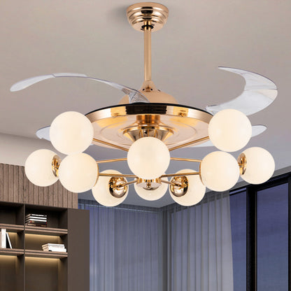 Fan Light In Simple Living Room Of Low Floor