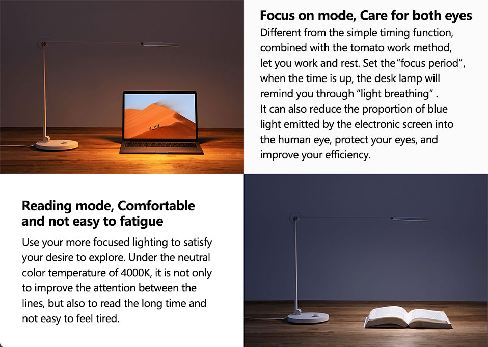 ProLED – lampe de Table intelligente avec Protection des yeux, pliable, pour chambre à coucher, bureau d'étudiant