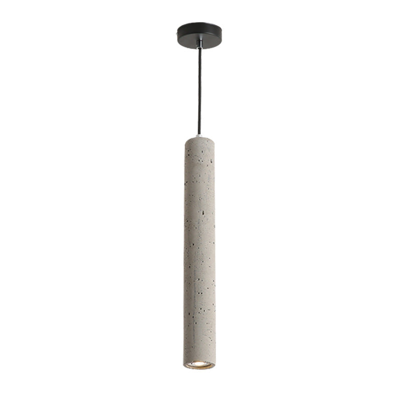 Nordic Minimalist Bedroom Bedside Cylindrical Terrazzo Chandelier