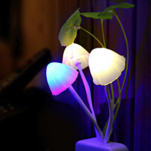 Color LED Mushroom Light, 3 Colors, With Sensor, Novelty, 220v