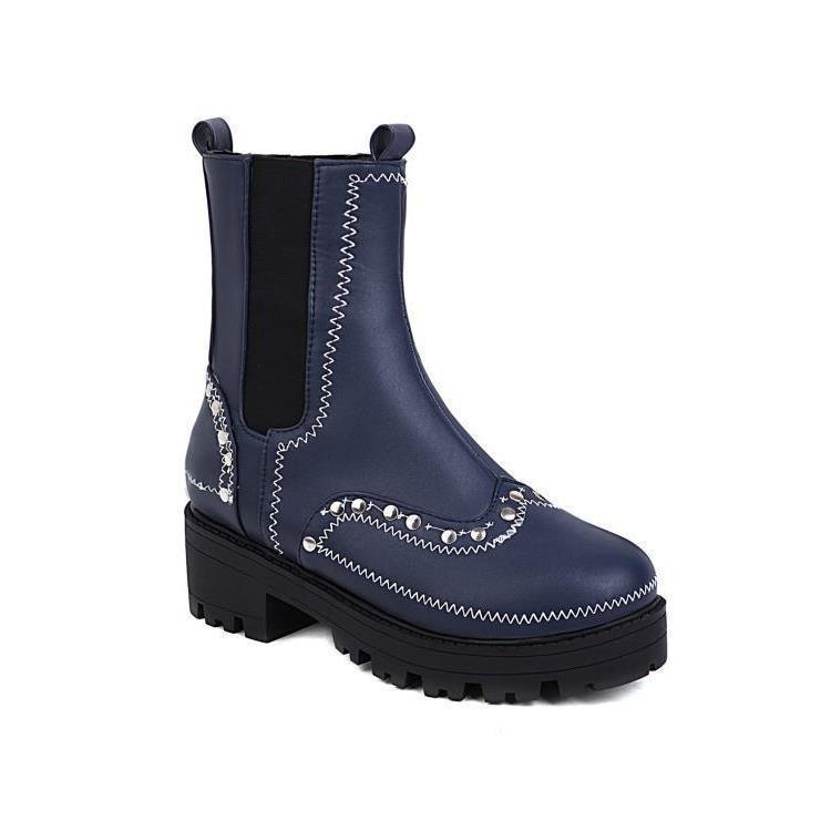 Women's Low Heel Ankle Boots Water Table