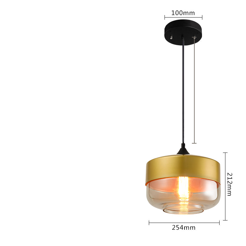 Lustre en verre à trois têtes créatif de personnalité de bar d'art