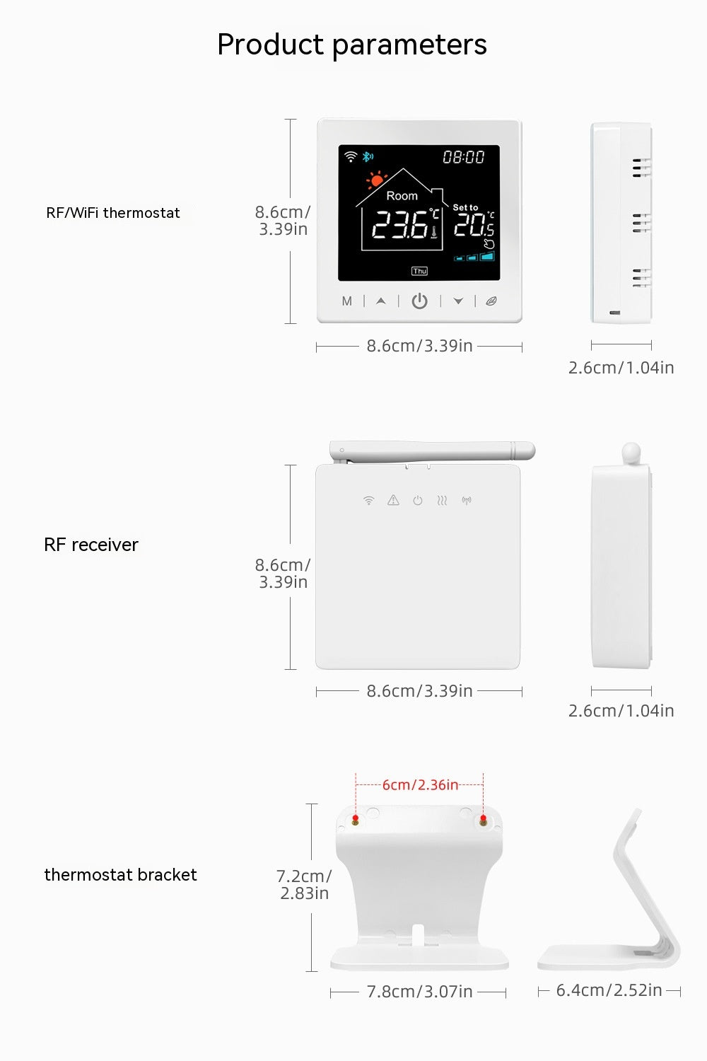 Water Heating Gas Boiler Thermostat With Bracket