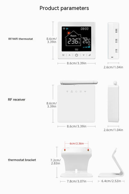 Thermostat de chaudière à gaz pour chauffage de l'eau avec support