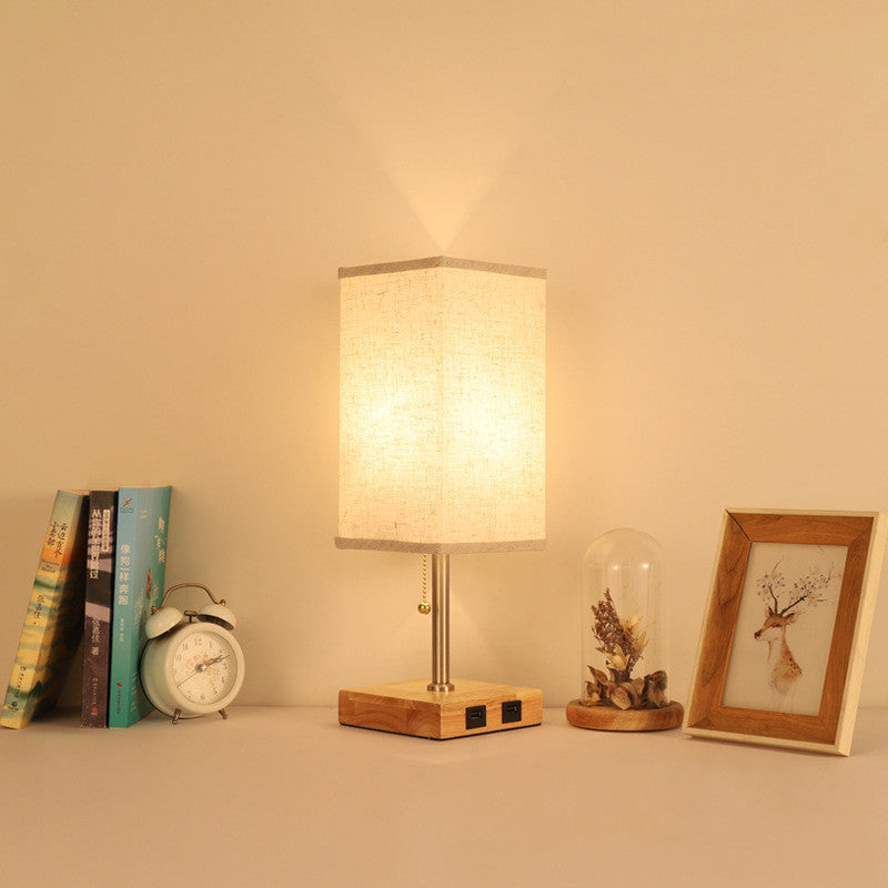 USB Rechargeable Table Lamp Nordic Bedroom Bedside Lamp