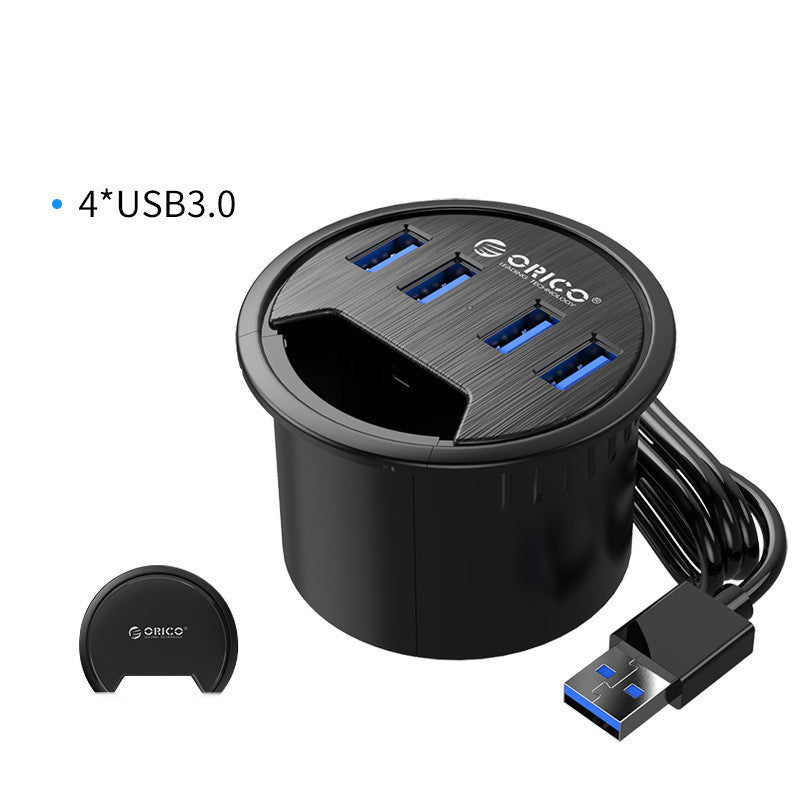 Table Hole Type Usb Cable Splitter Extender