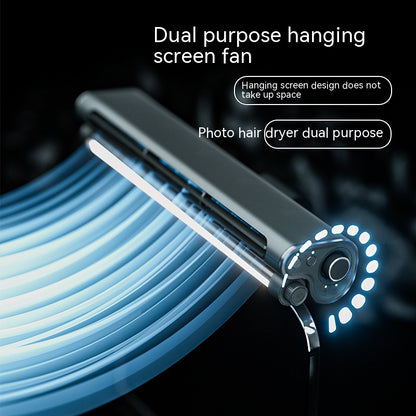 Bladeless Fan Lighting Lamp Laptop Clip Screen Hanging Screen Fan