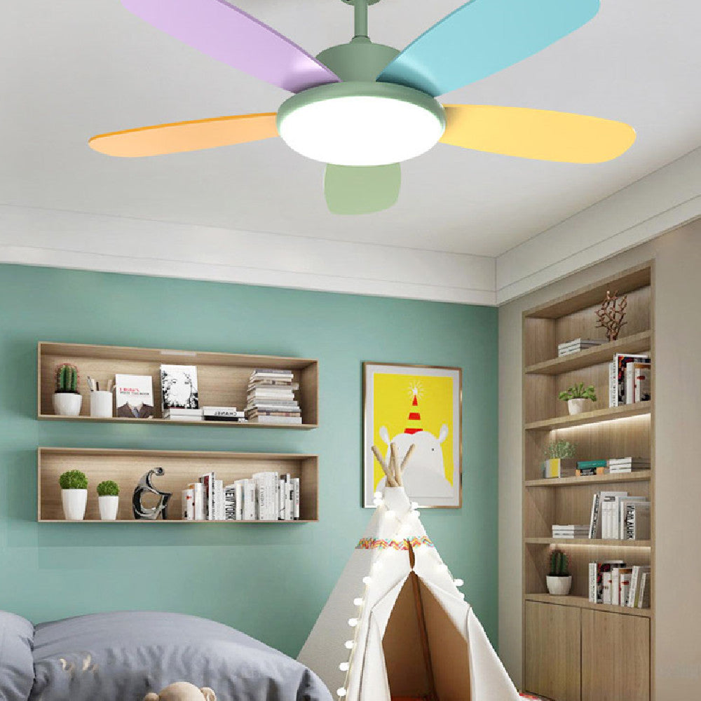 Remote Control Intelligent Household Simple Fan Chandelier Integrated Lamp