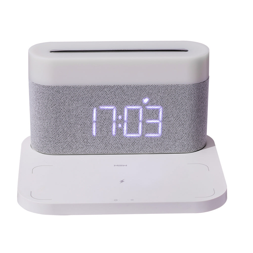 Chargeur sans fil, horloge de bureau, veilleuse, lampe de Table