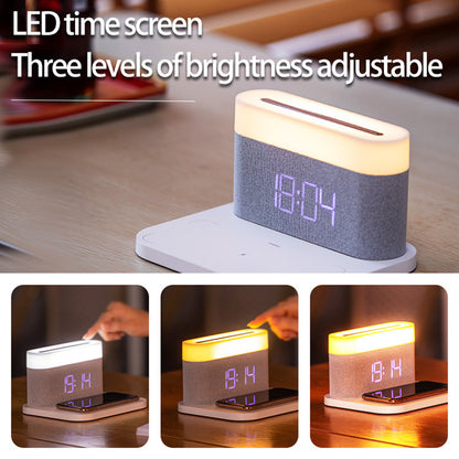 Chargeur sans fil, horloge de bureau, veilleuse, lampe de Table