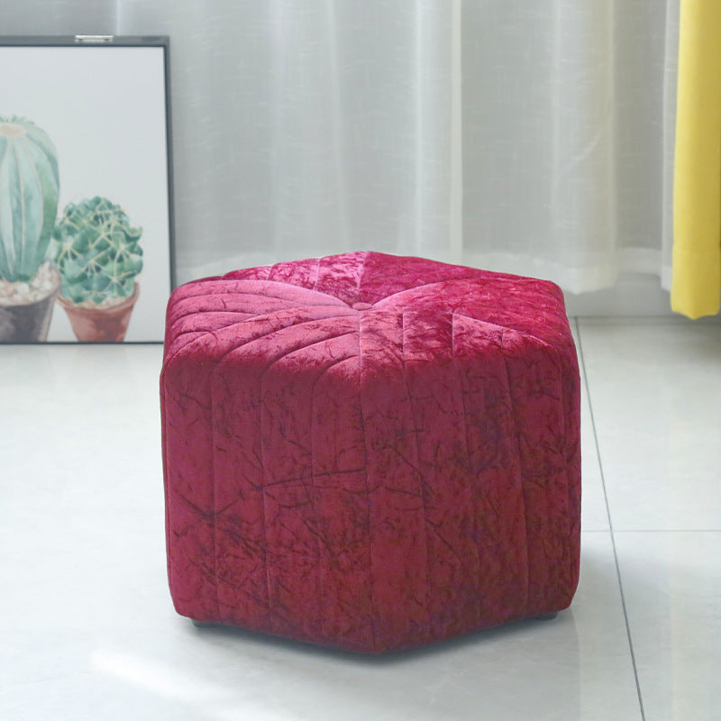 Simple Solid Color Hexagonal Household Living Room Coffee Table Stool