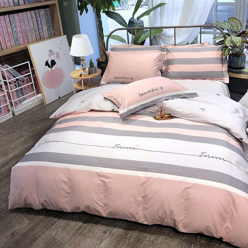 Nordic High-end 4-piece Cotton Bed Linen Quilt Cover