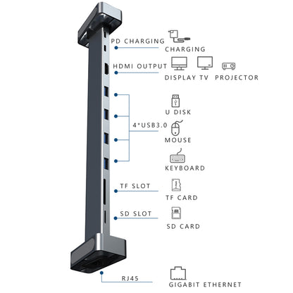 Support de Station d'accueil multifonctionnel, convertisseur de projecteur, séparateur de câble réseau