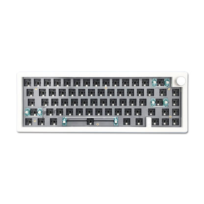 Kit de teclado mecánico retroiluminado RGB de enchufe caliente con soporte de perilla DIY personalizado de tres modelos