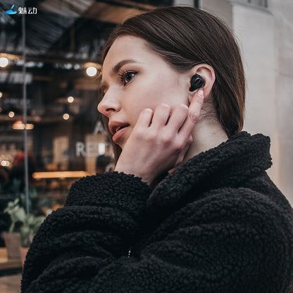 Mini auriculares bluetooth inalámbricos internos de oreja simple y doble