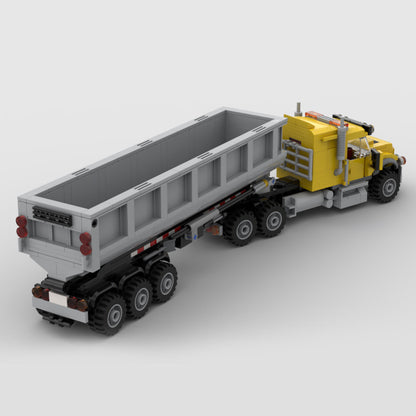 Dump Truck Trailer Engineering Vehicle Model Building Blocks Toy