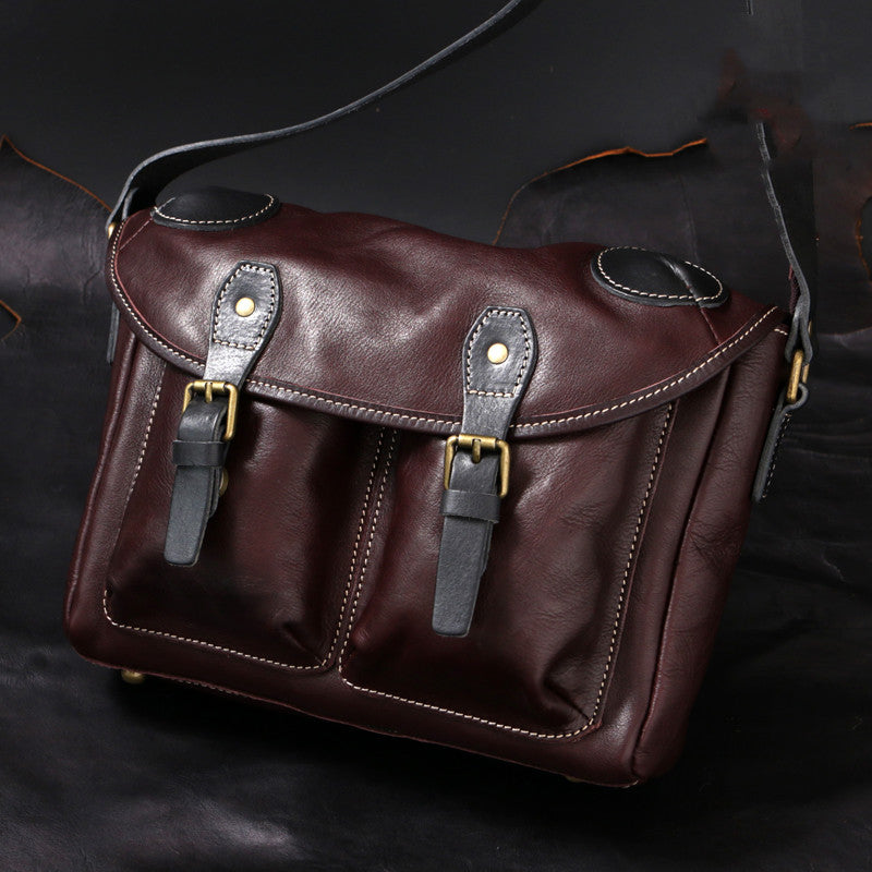 Men's Fashion Cowhide Retro Shoulder Bag