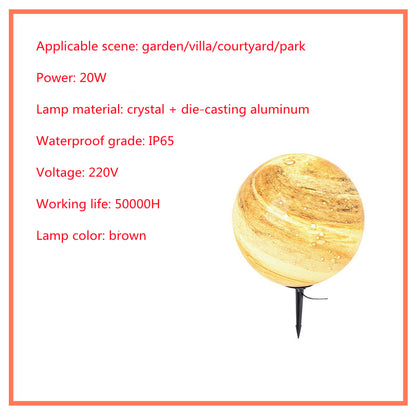 Solar Lawn Outdoor Waterproof Villa Garden Grass Earth Lamp