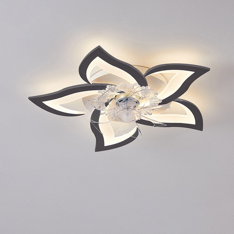 Lumière de salon simple et moderne, nouvelle lumière de ventilateur de plafond de chambre à coucher silencieuse