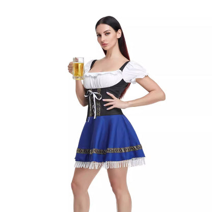 Uniforme de femme de chambre d'Halloween, robes de barmaid