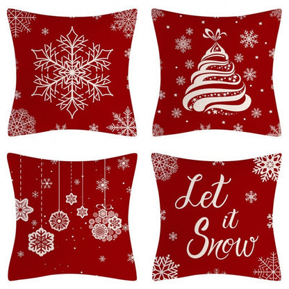 Home Decoration Christmas Pillow Cover Four-piece Set