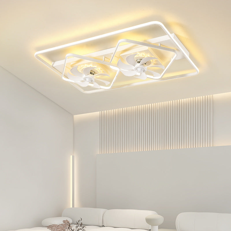 Household Light Luxury  Thin Suction Ceiling Fan Lamp Bedroom Living Room