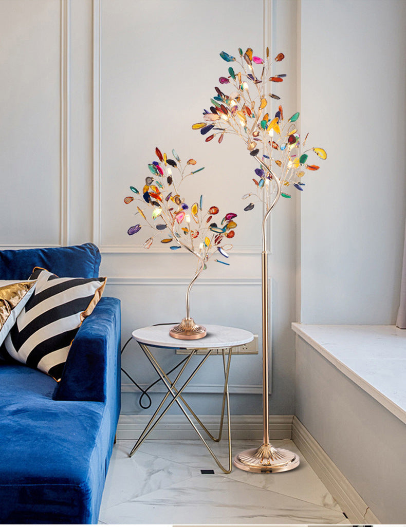 Lampadaire nordique salon créatif Agate forme de branche d'arbre