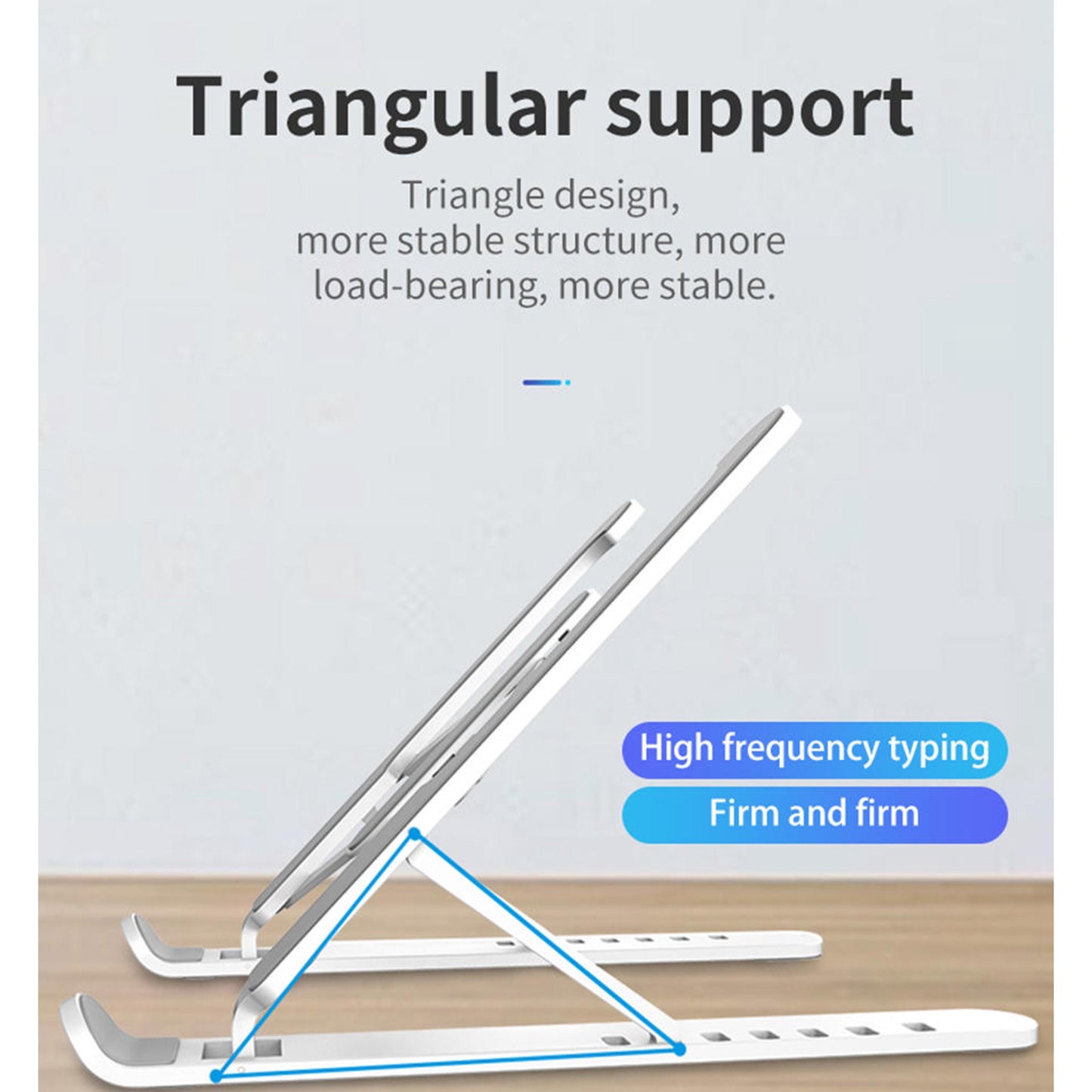 Support réglable antidérapant pour ordinateur Portable, Base Riser, 6 vitesses de hauteur, Support de refroidissement Portable pour tablette de 11 à 17 pouces