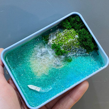 Boîte en fer pour paysage de jardin, modèle d'ornements miniatures