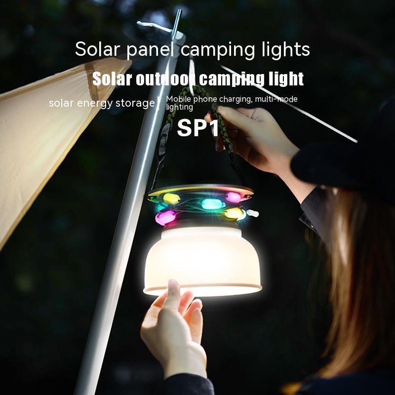 Le Camping à énergie solaire allume le Camping multifonctionnel RVB coloré